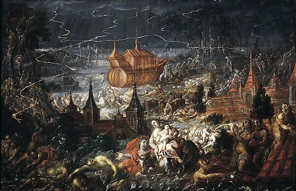 The Deluge, Cristobal de Villalpando (Mexican, ca. 1649–1714), Oil on copper, Mexican 