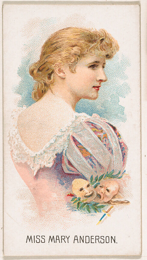 Miss Mary Anderson, from Leaders series (N222) issued by Kinney Bros., Issued by Kinney Brothers Tobacco Company, Commercial color lithograph 
