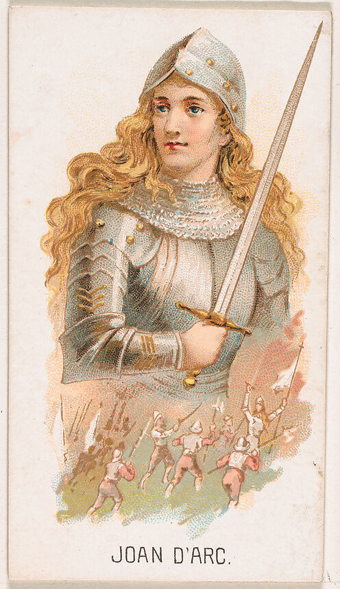 Joan of Arc, from Leaders series (N222) issued by Kinney Bros., Issued by Kinney Brothers Tobacco Company, Commercial color lithograph 