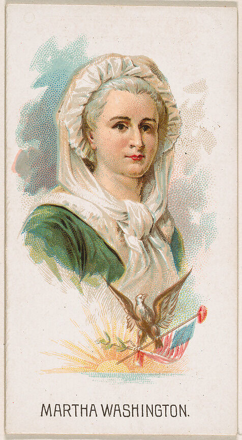 Martha Washington, from Leaders series (N222) issued by Kinney Bros., Issued by Kinney Brothers Tobacco Company, Commercial color lithograph 