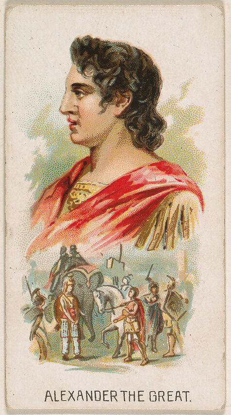 Alexander the Great, from Leaders series (N222) issued by Kinney Bros., Issued by Kinney Brothers Tobacco Company, Commercial color lithograph 
