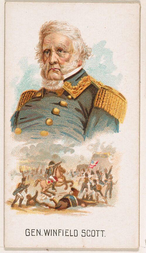 General Winfield Scott, from Leaders series (N222) issued by Kinney Bros., Issued by Kinney Brothers Tobacco Company, Commercial color lithograph 