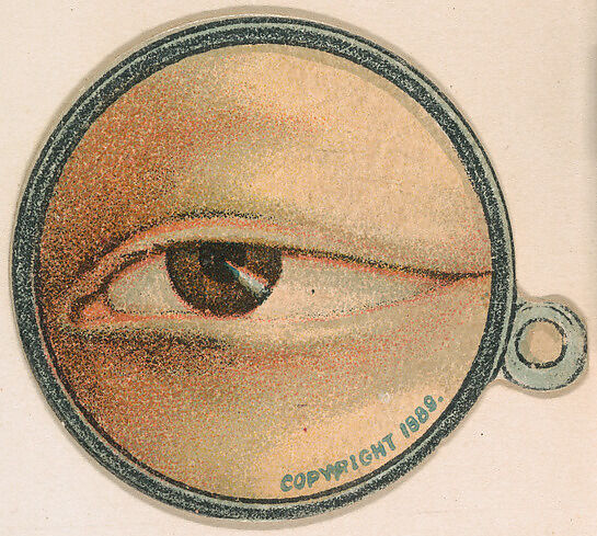 Monocle and Eye (brown), from Jocular Ocular series (N221) issued by Kinney Bros., Issued by Kinney Brothers Tobacco Company, Commercial color lithograph 