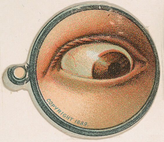 Monocle and Eye (brown), from Jocular Ocular series (N221) issued by Kinney Bros., Issued by Kinney Brothers Tobacco Company, Commercial color lithograph 