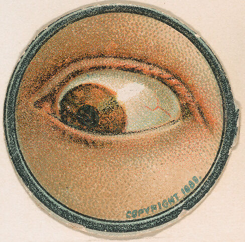 Monocle and Eye (brown), from Jocular Ocular series (N221) issued by Kinney Bros., Issued by Kinney Brothers Tobacco Company, Commercial color lithograph 