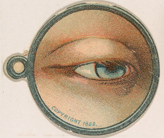 Monocle and Eye (blue), from Jocular Ocular series (N221) issued by Kinney Bros., Issued by Kinney Brothers Tobacco Company, Commercial color lithograph 