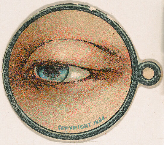 Monocle and Eye (blue), from Jocular Ocular series (N221) issued by Kinney Bros., Issued by Kinney Brothers Tobacco Company, Commercial color lithograph 