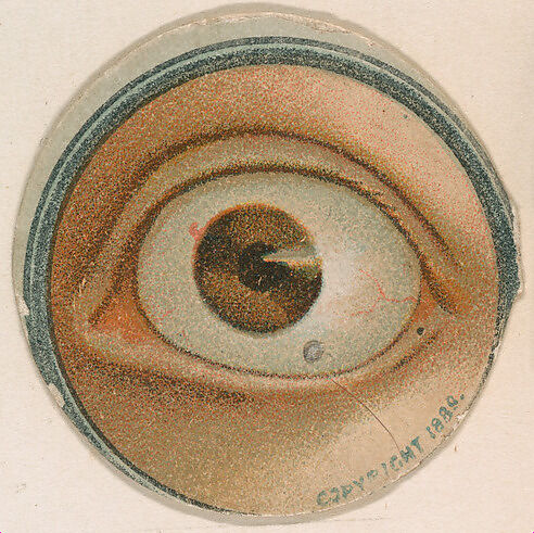 Monocle and Eye (brown), from Jocular Ocular series (N221) issued by Kinney Bros., Issued by Kinney Brothers Tobacco Company, Commercial color lithograph 