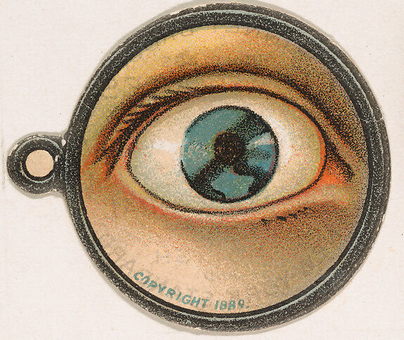Issued by Kinney Brothers Tobacco Company, Monocle and Eye (blue), from  Jocular Ocular series (N221) issued by Kinney Bros.