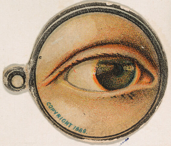 Monocle and Eye (brown), from Jocular Ocular series (N221) issued by Kinney Bros., Issued by Kinney Brothers Tobacco Company, Commercial color lithograph 