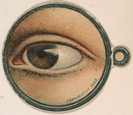 Monocle and Eye (brown), from Jocular Ocular series (N221) issued by Kinney Bros., Issued by Kinney Brothers Tobacco Company, Commercial color lithograph 