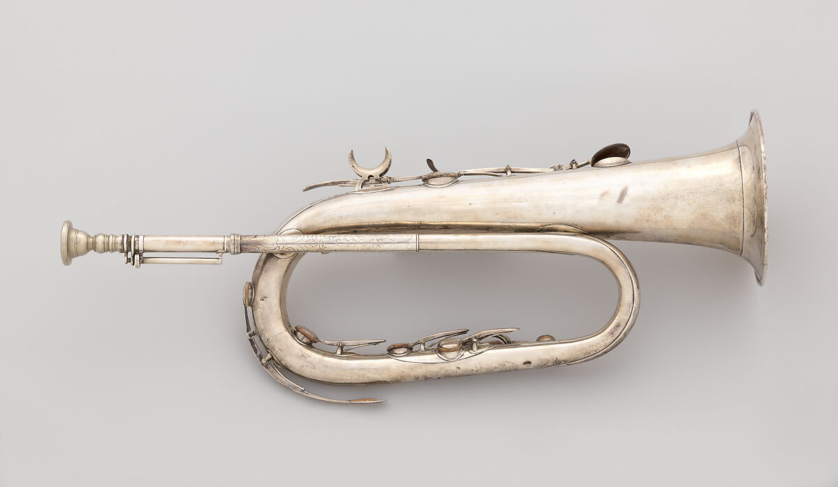 Keyed bugle in E-flat, Henry Sibley (American), Silver, American