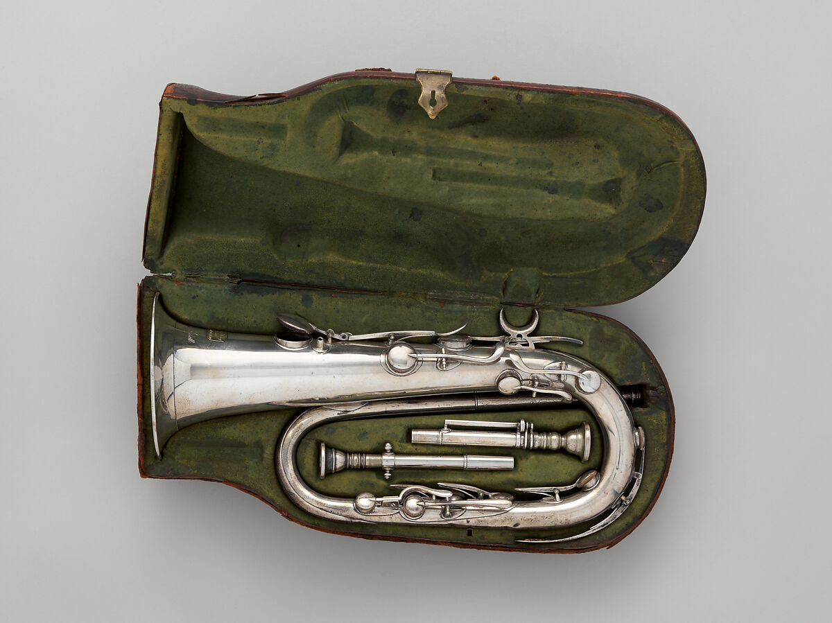 Keyed bugle in E-flat, Henry Sibley (American), Silver, American