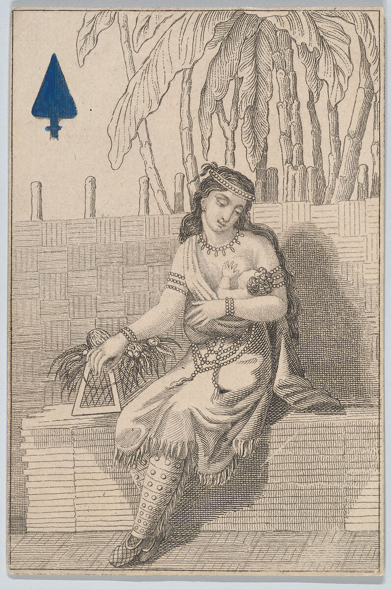 Queen (Neala from Canada), from "Court Game of Geography", William and Henry Rock, Engraving,etching, and hand coloring (watercolor) 