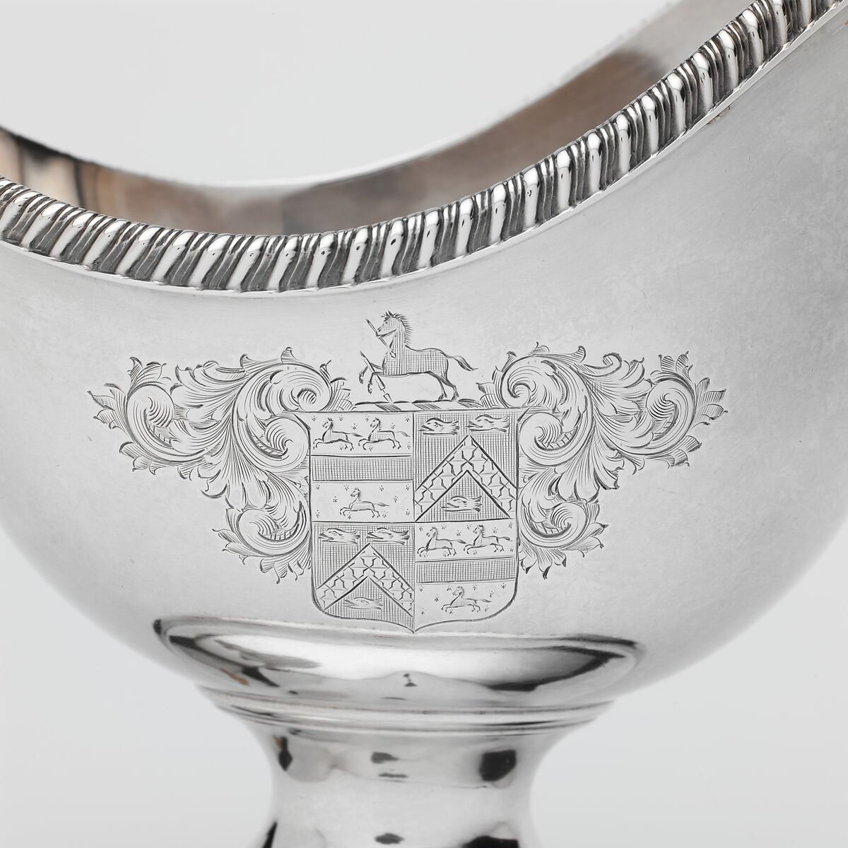 Sauceboat, William Adams (ca. 1801–1861), Silver, American