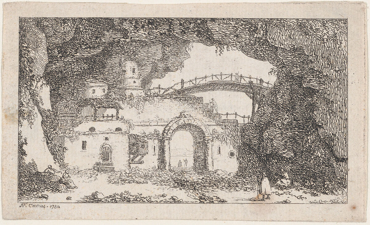 Landscape, Pierre Nicholas Camus (French, active 1779–80), Etching 