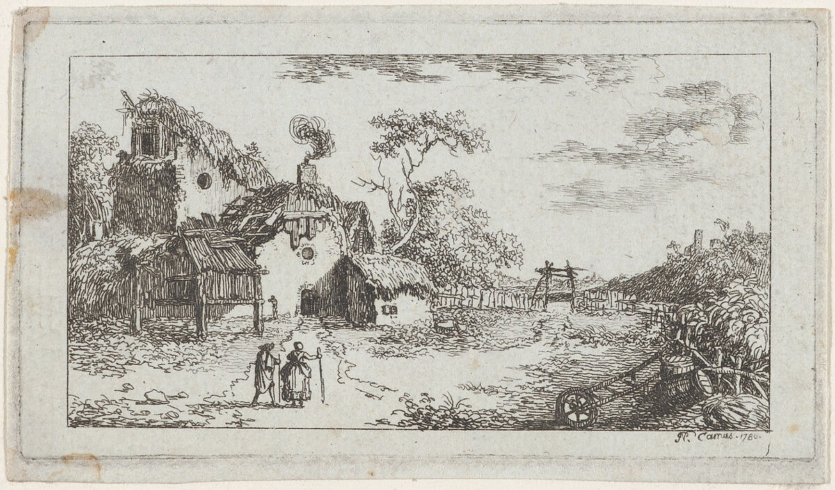 Landscape, Pierre Nicholas Camus (French, active 1779–80), Etching 