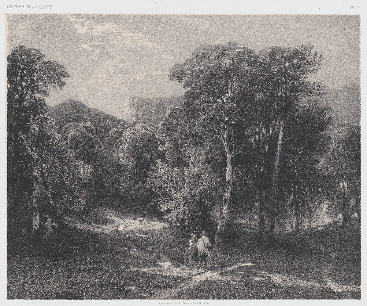 Landscape, Alexandre Calame (Swiss, Vevey 1810–1864 Menton), Photogravure 