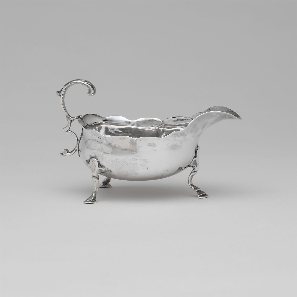 Sauceboat, Possibly by Zachariah Brigden (1734–1787), Silver, American 