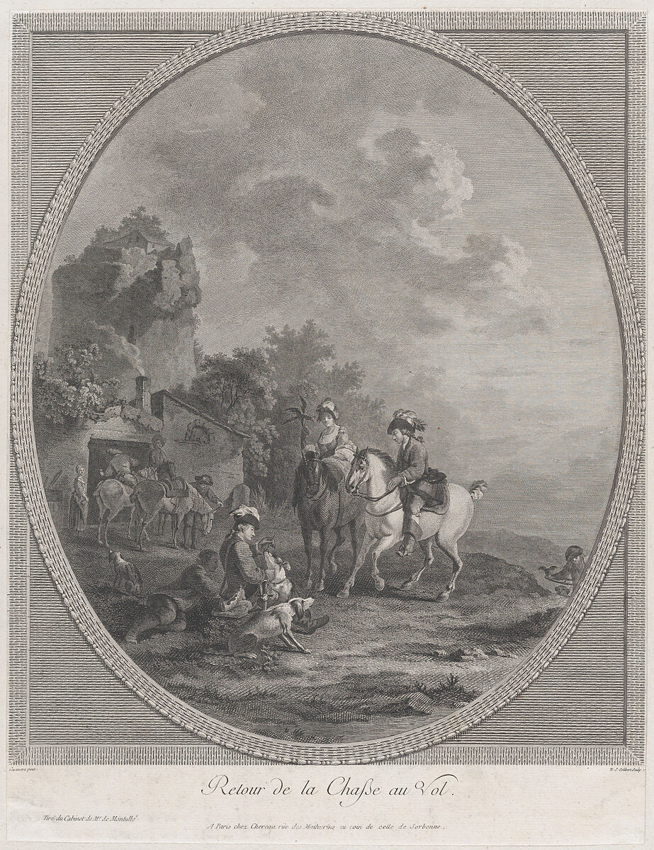 Return from the Game Hunt, Nicolas Colibert (French, Paris 1754–1806 London), Engraving 
