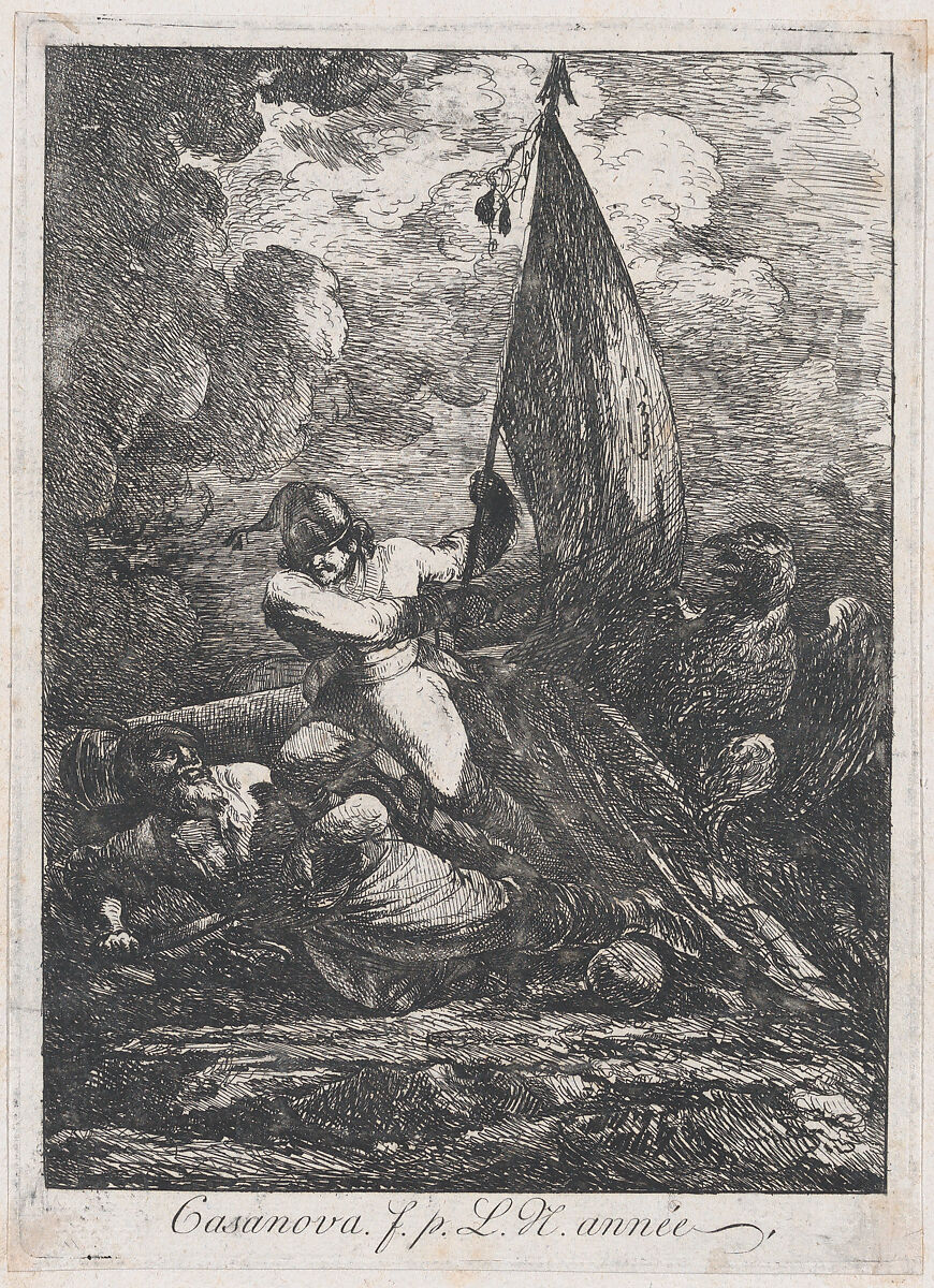 Battle scene, Possibly Francesco Casanova (Italian, London 1727–1803 Brühl), Etching 