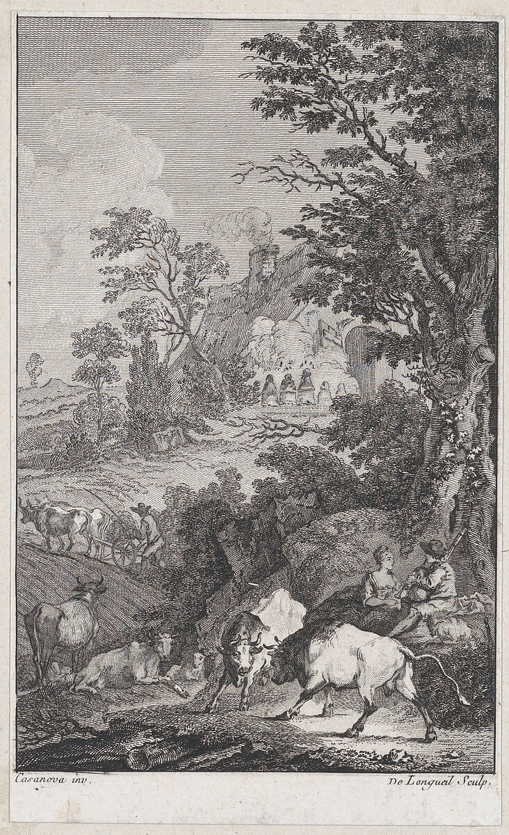 Frontispiece from "Virgil", Joseph de Longueil (French, Givet, Ardennes 1730–1792 Paris), Etching; second state of three 