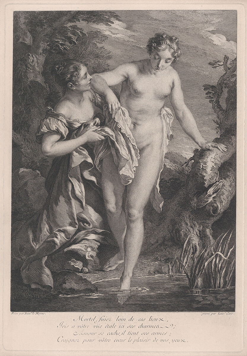 Iris at the Bath, Laurent Cars (French, Lyons 1699–1771 Paris), Etching and engraving 