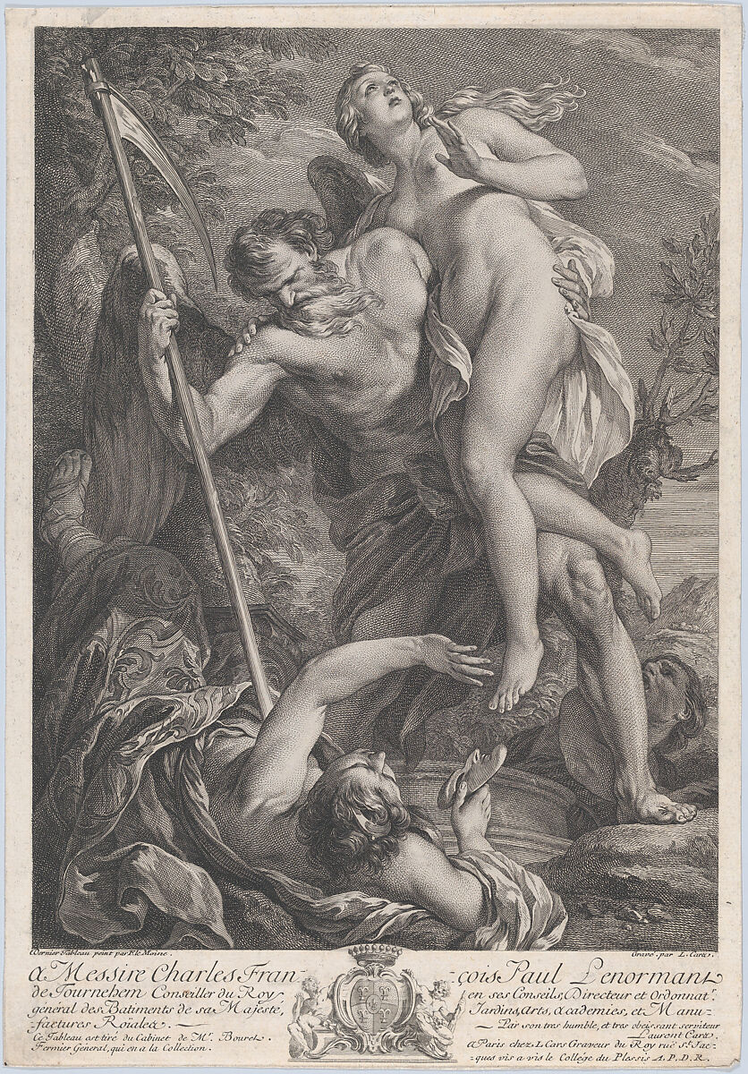Time Carrying Truth, Laurent Cars (French, Lyons 1699–1771 Paris), Etching and engraving; third state of three (BN) 