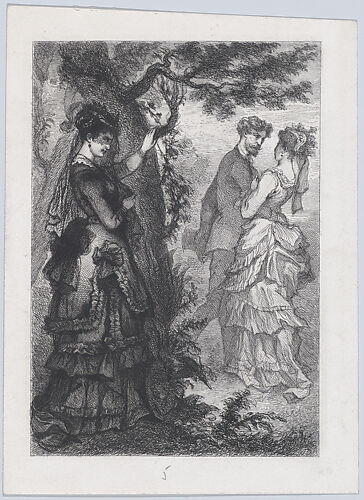 A Woman Watching a Couple from Behind a Tree