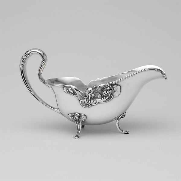 Sauceboat, Unger Brothers (1872–1919), Silver and gilding, American 
