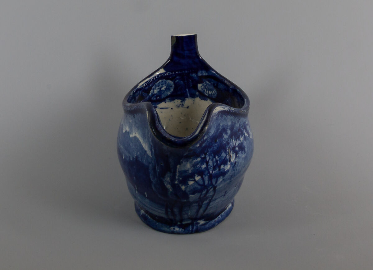 Sauceboat, Enoch Wood &amp; Sons (British, active Burslem, 1818–46), Earthenware, transfer-printed, British (American market)