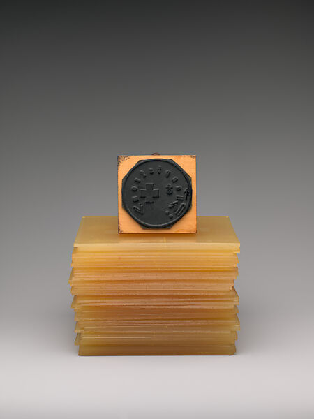 Stempelplastik (Stamp Sculpture), Joseph Beuys (German, 1921–1986), Vinyl, wood and rubber 