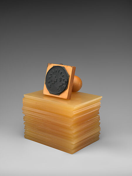 Stempelplastik (Stamp Sculpture), Joseph Beuys (German, 1921–1986), Poly(vinyl chloride) (PVC), wood and rubber