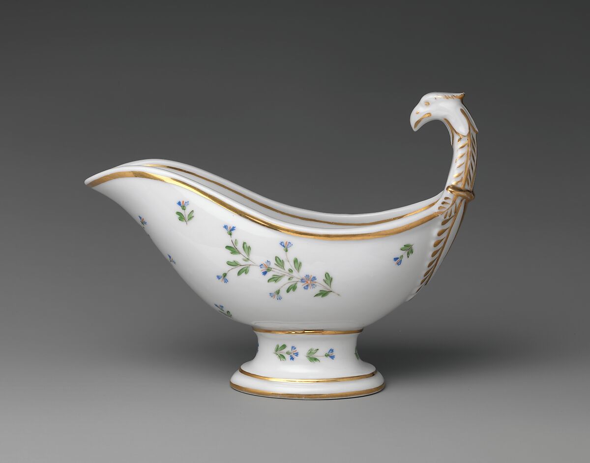 Sauceboat, Porcelain, French 