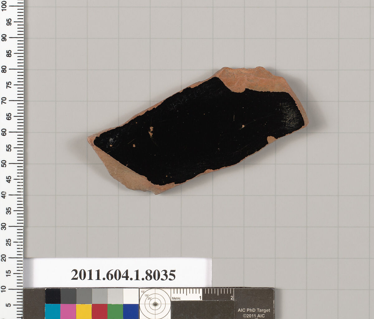 Terracotta fragment of a kylix (drinking cup), Terracotta, Greek, Attic