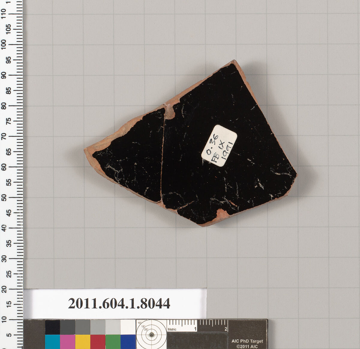 Terracotta fragment of a kylix (drinking cup), Terracotta, Greek, Attic