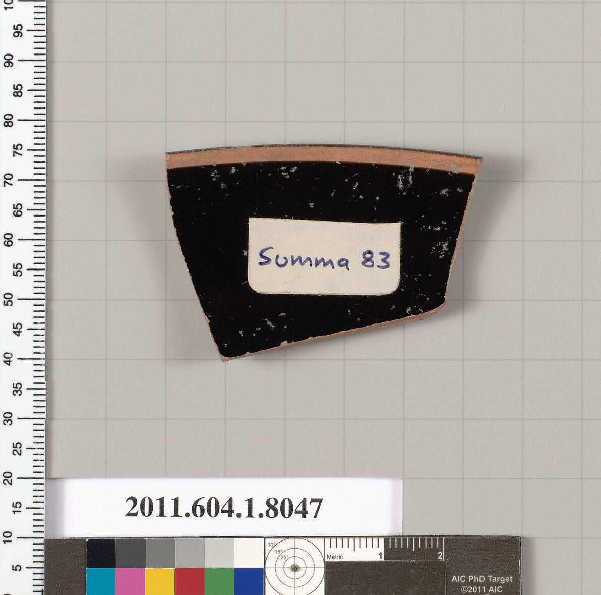 Terracotta rim fragment of a kylix (drinking cup), Attributed to the Triptolemos Painter [DvB], Terracotta, Greek, Attic