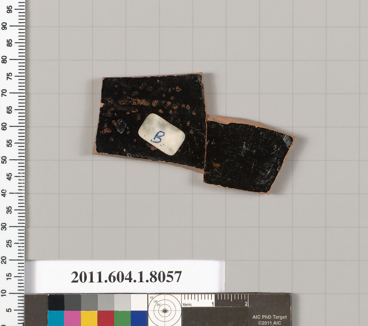 Terracotta fragment of a kylix (drinking cup), Terracotta, Greek, Attic