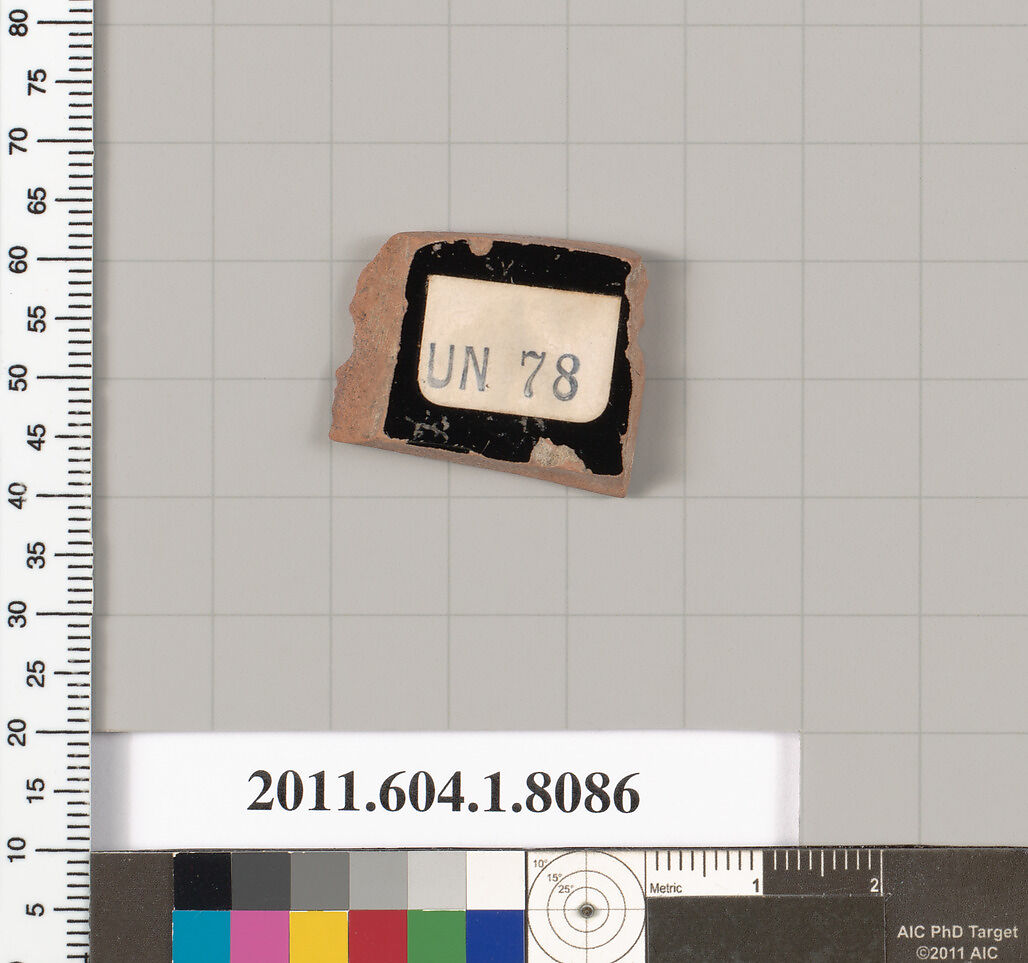 Terracotta fragment of a kylix (drinking cup), Terracotta, Greek, Attic