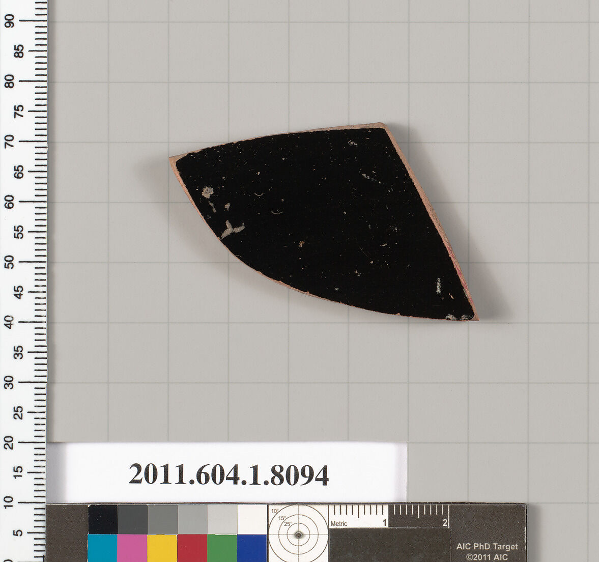Terracotta fragment of a kylix (drinking cup), Terracotta, Greek, Attic
