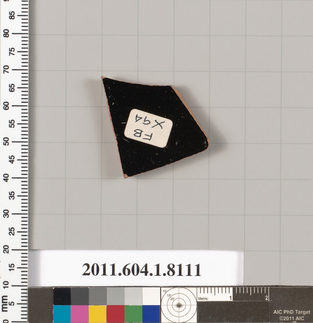 Terracotta fragment of a kylix (drinking cup), Terracotta, Greek, Attic