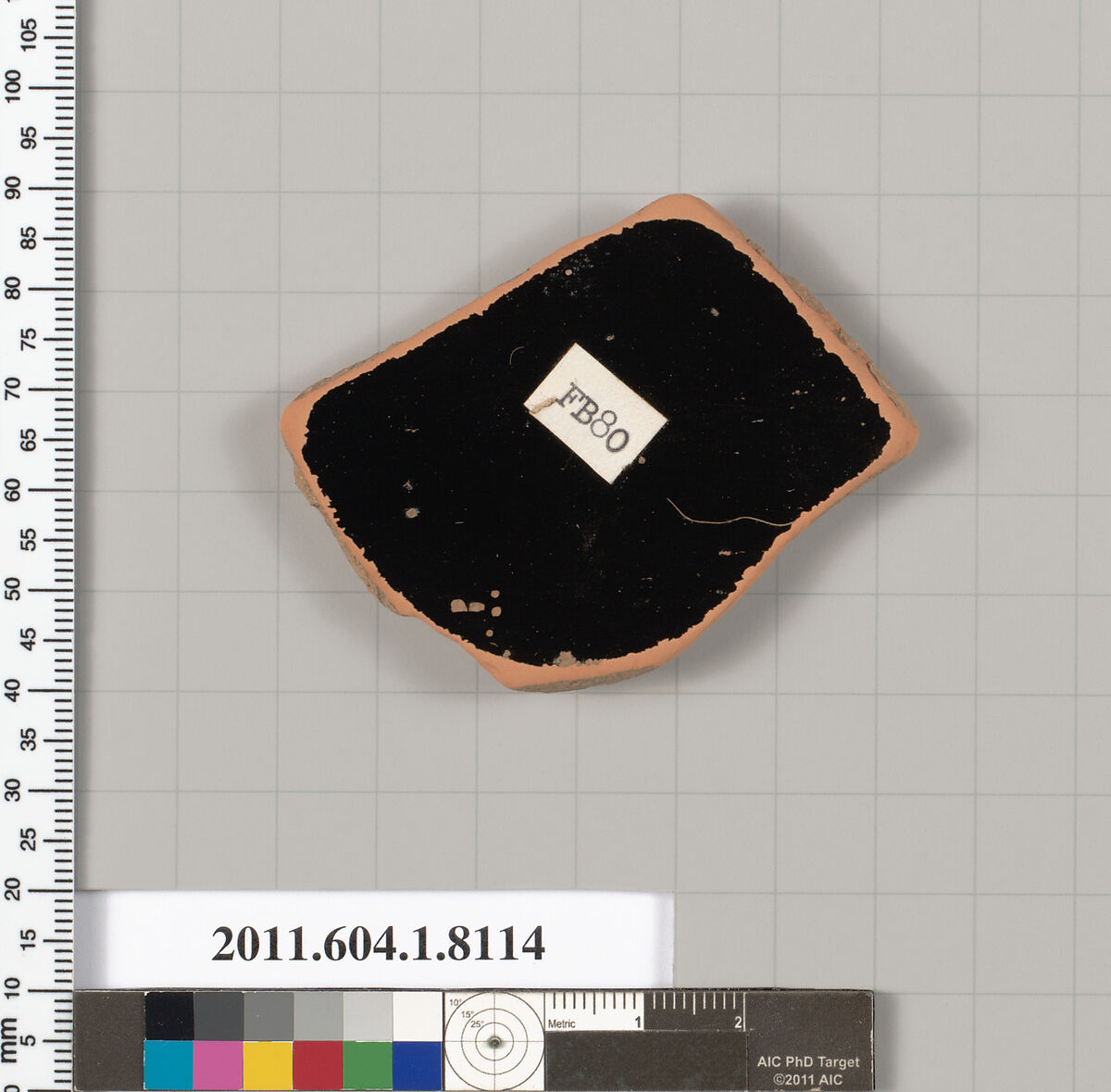 Terracotta fragment of a kylix (drinking cup), Terracotta, Greek, Attic