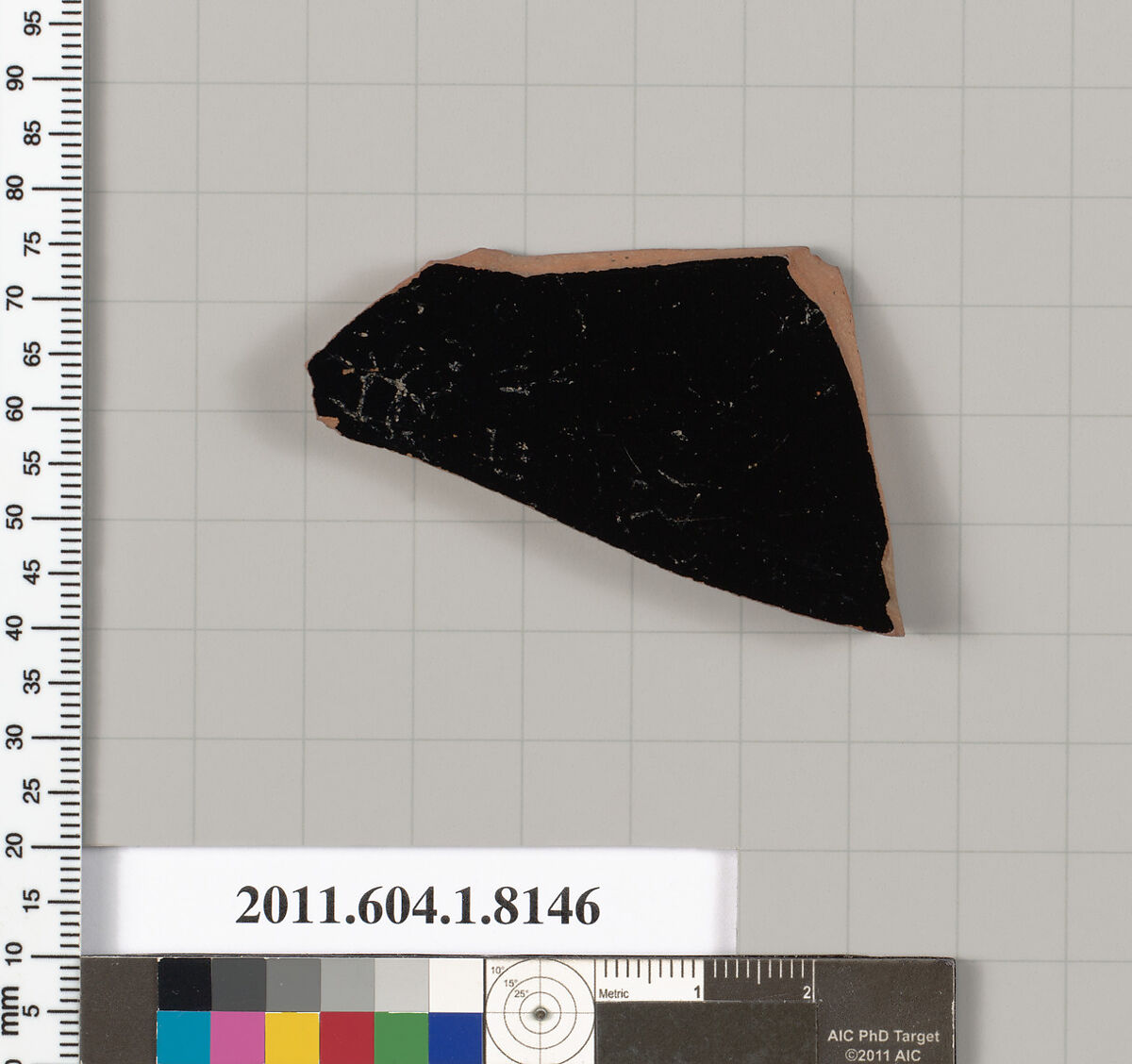 Terracotta fragment of a kylix (drinking cup), Terracotta, Greek, Attic