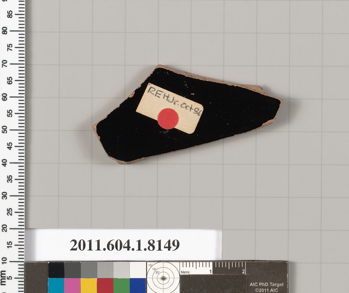 Terracotta fragment of a kylix (drinking cup), Terracotta, Greek, Attic