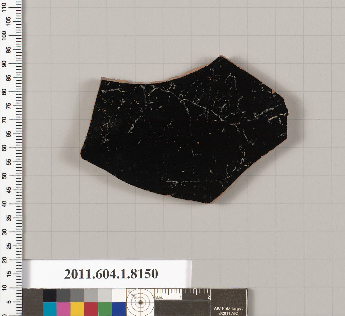 Terracotta fragment of a kylix (drinking cup), Terracotta, Greek, Attic