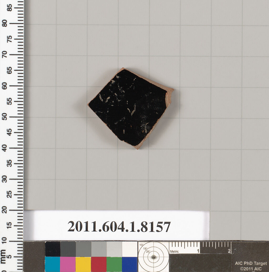 Terracotta fragment of a kylix (drinking cup), Terracotta, Greek, Attic
