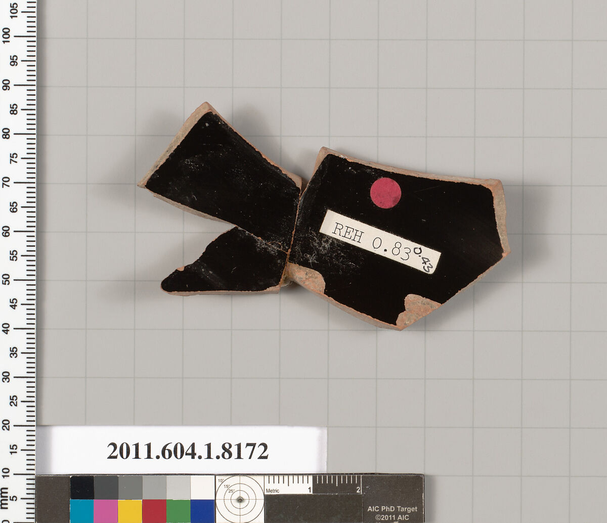 Terracotta fragment of a kylix (drinking cup), Terracotta, Greek, Attic