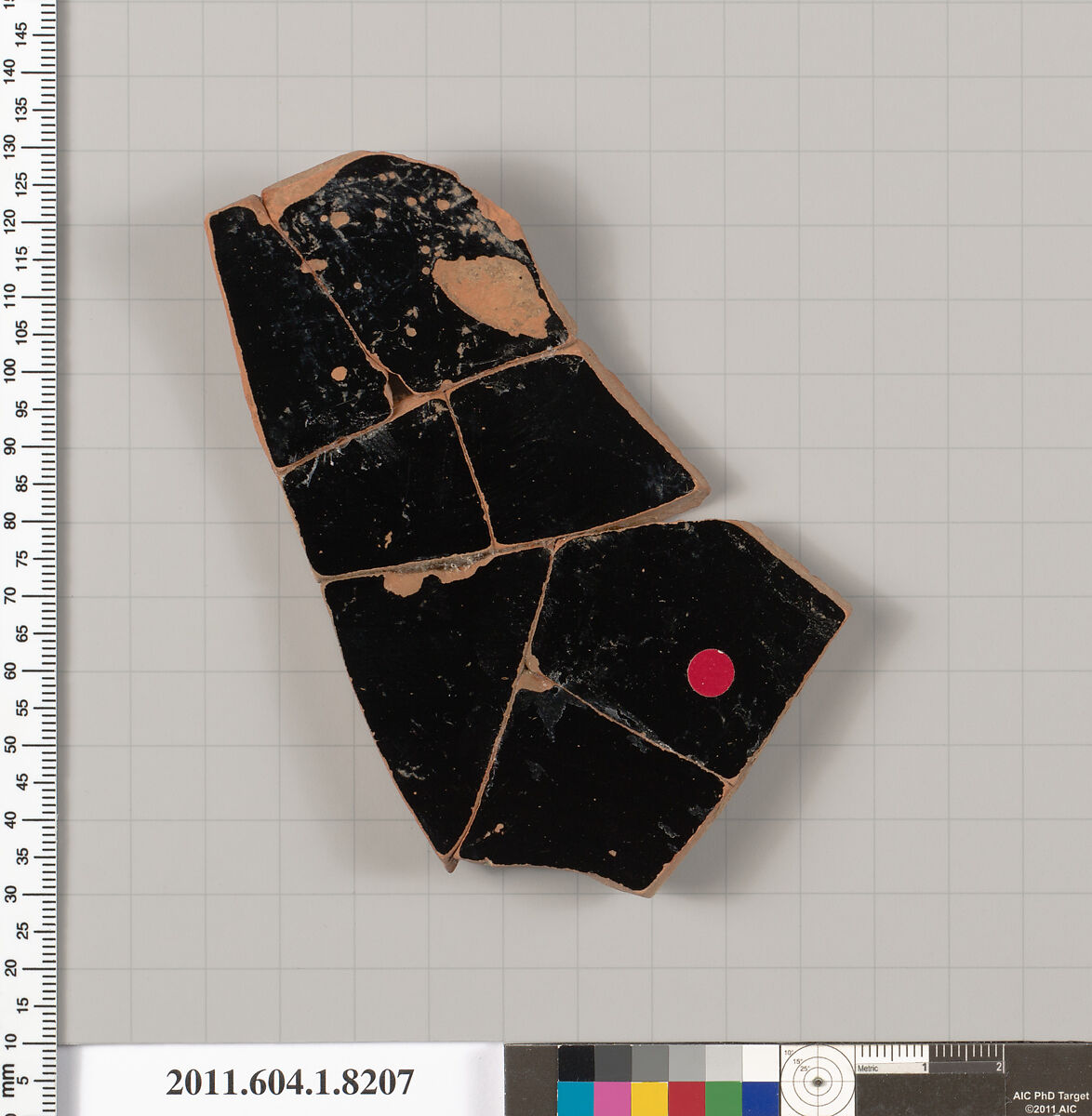 Terracotta fragment of a kylix (drinking cup), Terracotta, Greek, Attic