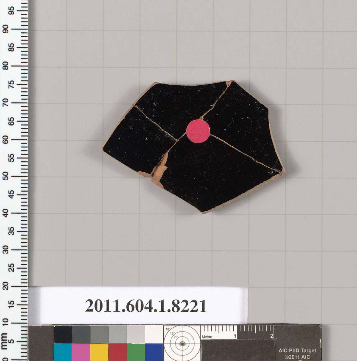 Terracotta fragment of a kylix (drinking cup), Terracotta, Greek, Attic