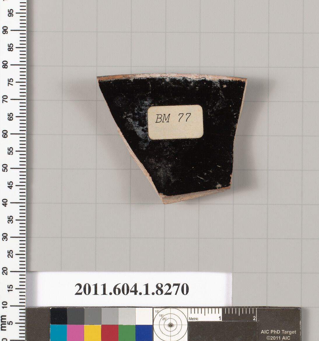 Terracotta rim fragment of a kylix (drinking cup), Terracotta, Greek, Attic